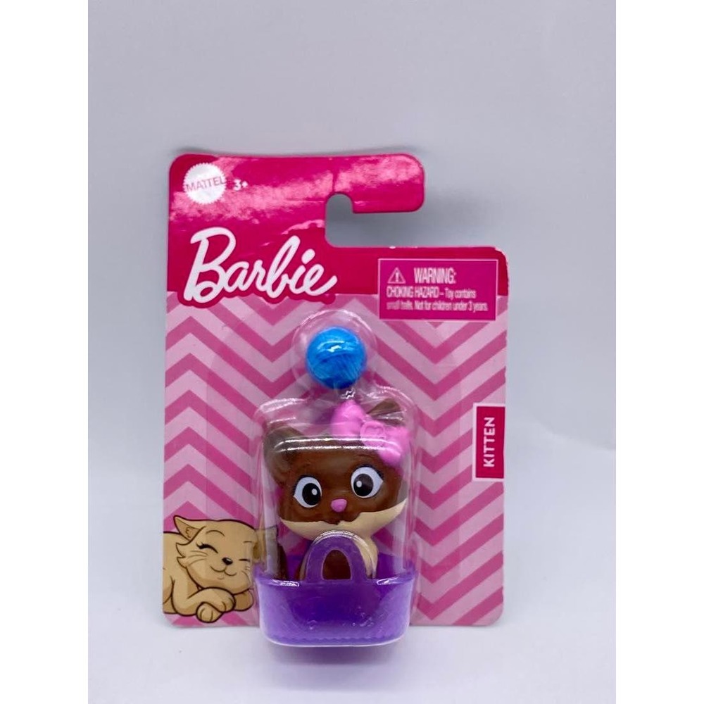 Barbie Accessories Mattel Toys Mini Pet Figurine Toy - KITTEN Cat Animal